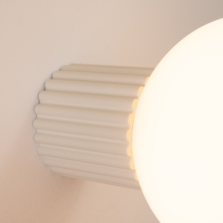 Kinkiet HALO beżowy IP44 + 1X Żarówka LED G9 4000K Zimna 4,5W 460lm