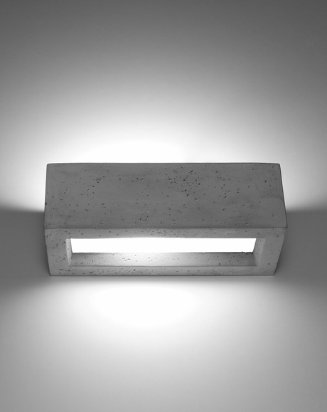 Kinkiet VEGA 30 beton + 1x Żarówka LED E27 4000K Zimna 7,5W 650lm