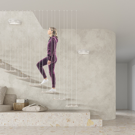 Kinkiet ceramiczny HELIOS biały + 1x Żarówka LED E27 4000K Zimna 7,5W 650lm