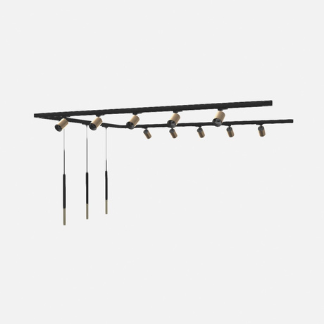 Lampa sufitowa/wisząca, 13 punktowa, system szynowy 3 fazowy, TIVA/MOZICA