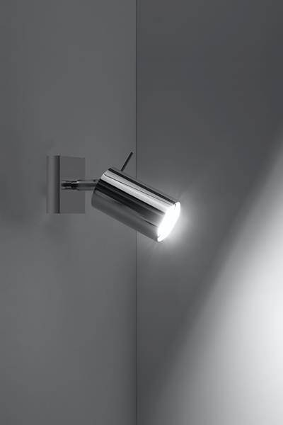 Kinkiet RING chrom + 1x Żarówka LED GU-10 3000K Ciepła 7W 620lm