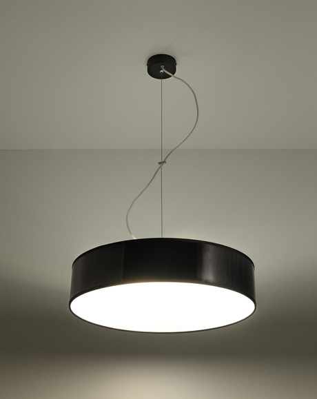 Lampa wisząca ARENA 45 CZARNA + 3x Żarówka LED E27 4000K Zimna 7,5W 650lm