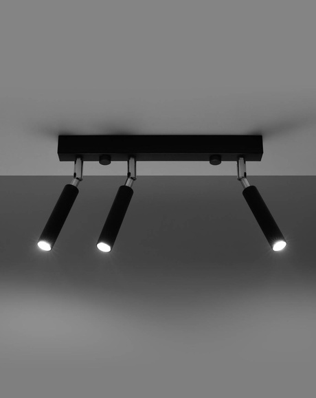 Plafon EYETECH 3 czarny + 3x Żarówka LED G9 3000K Ciepła 4,5W 510lm