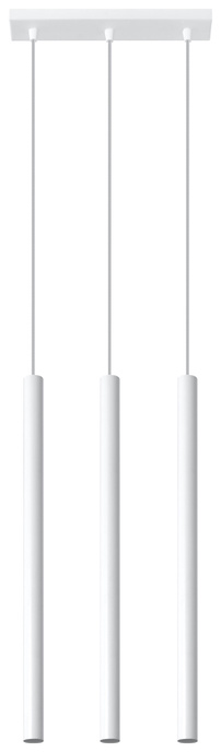 Lampa wisząca PASTELO 3 biała + 3x Żarówka LED G9 3000K Ciepła 3W 192lm