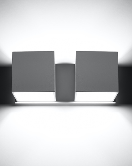 Kinkiet QUAD 2 biały + 2x Żarówka LED G9 3000K Ciepła 4,5W 510lm