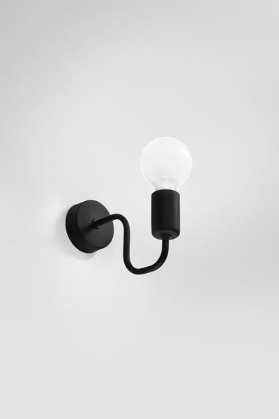 Kinkiet VECTOR czarny + 1x Żarówka LED E27 4000K Zimna 7,5W 650lm