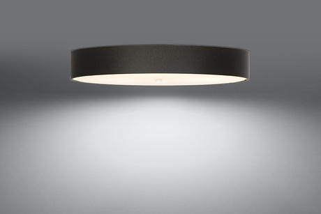 Plafon SKALA 90 czarny + 6x Żarówka LED E27 3000K Ciepła 7,5W 620lm