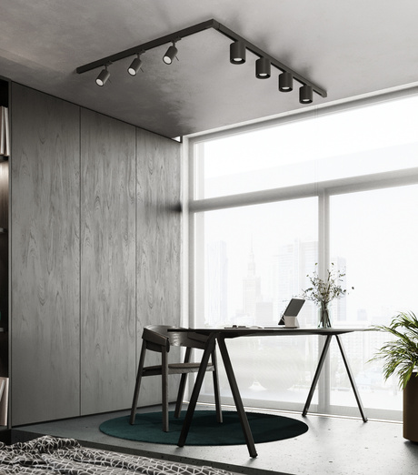 Lampa Sufitowa, 7 punktowa, system szynowy 3 fazowy, ORBIS/RING