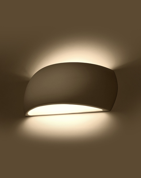 Kinkiet ceramiczny PONTIUS biały + 1x Żarówka LED G9 4000K Zimna 4,5W 530lm