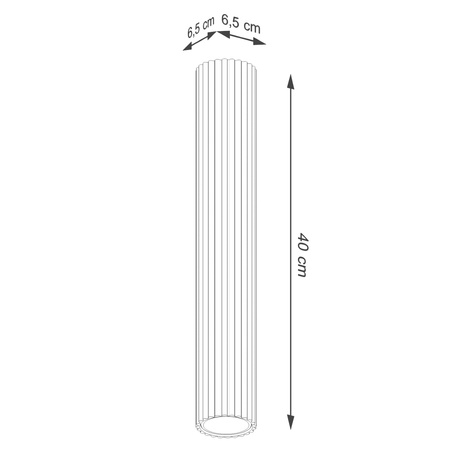 Plafon KARBON 40 beżowy + 1x Żarówka LED GU-10 3000K Ciepła 7W 510lm