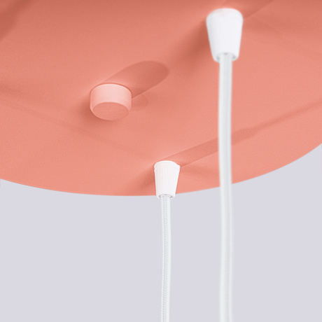 Lampa wisząca HALO 3P brzoskwiniowa + 3x Żarówka LED G9 3000K Ciepła 4,5W 450lm