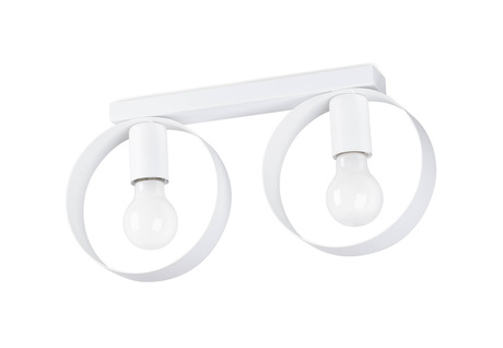 Plafon TITRAN 2 biały + 2x Żarówka LED E27 3000K Ciepła 7,5W 620lm