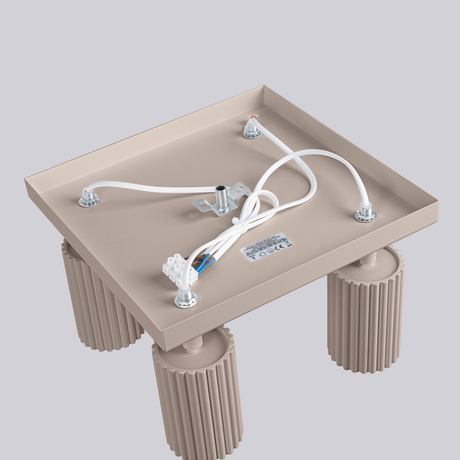 Plafon KARBON 4 taupe + 4X Żarówka LED GU-10 3000K Ciepła 7W 510lm