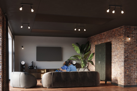 Kinkiet FORNES 1 czarny + 1x Żarówka LED E27 4000K Zimna 7,5W 690lm