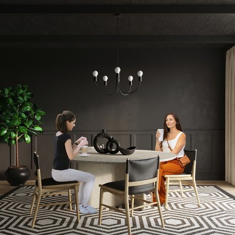 Żyrandol PICCOLO 5 + 5x Żarówka LED E27 3000K Ciepła 7,5W 620lm