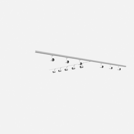 Lampa sufitowa, 11 punktowa, system szynowy 3 fazowy, KAMI 88W LED 3000K