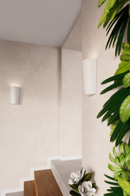 Kinkiet ceramiczny LANA biały + 1x Żarówka LED E27 3000K Ciepła 7,5W 620lm