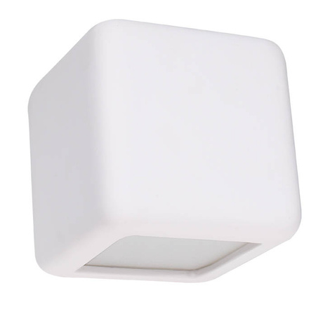 Kinkiet ceramiczny NESTA biały + 1x Żarówka LED E27 3000K Ciepła 7,5W 620lm