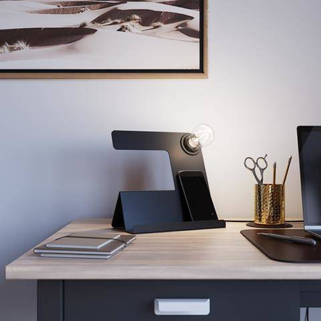 Lampa wisząca TULIP czarny + 1x Żarówka LED E27 3000K Ciepła 7,5W 620lm