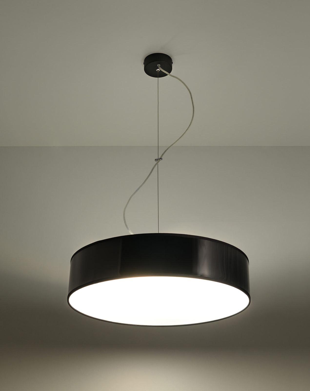 Lampa wisząca ARENA 45 CZARNA + 3x Żarówka LED E27 3000K Ciepła 7,5W 620lm