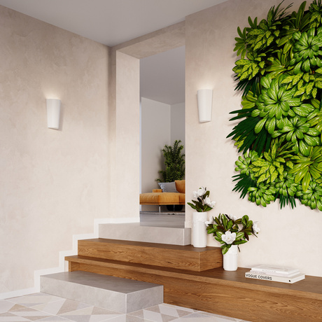 Kinkiet ceramiczny LANA biały + 1x Żarówka LED E27 3000K Ciepła 7,5W 620lm