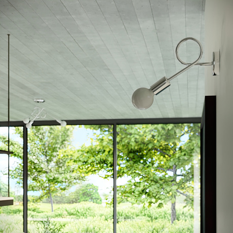 Kinkiet SUPEŁ chrom + 1X Żarówka LED E27 3000K Ciepła 7,5W 620lm