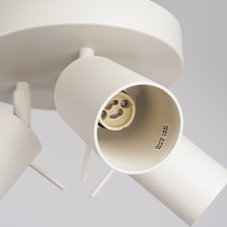 Plafon RING 3P beżowy + 3x Żarówka LED GU-10 3000K Ciepła 7W 510lm