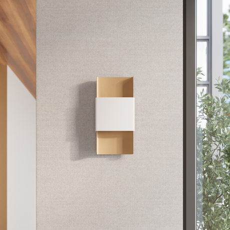 Kinkiet DURLIN złoty/biały + 2x Żarówka LED G9 4000K Zimna 4,5W 460lm