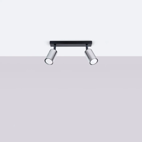 Plafon WINX 2 czarny/chrom