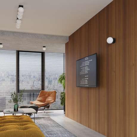 Kinkiet YOLI 1 czarny + 1x Żarówka LED GU-10 3000K Ciepła 7W 510lm