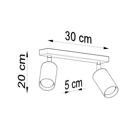 Plafon BERG 2 naturalne drewno