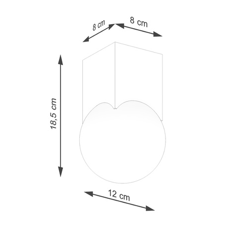Plafon SOLIS naturalne drewno + 1x Żarówka LED G9 3000K Ciepła 4,5W 450lm