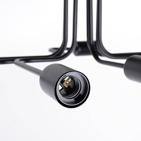 Żyrandol VECTOR 8 czarny + 8X Żarówka LED E27 3000K 7W 760lm