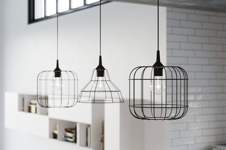 Lampa wisząca CELTA czarna + 1x Żarówka LED E27 4000K Zimna 7,5W 650lm