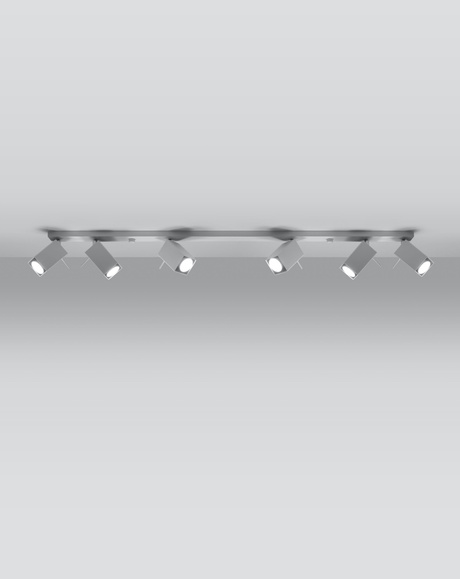 Plafon MERIDA 6L biały + 6x Żarówka LED GU-10 3000K Ciepła 7W 620lm