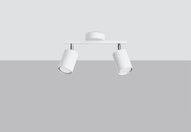 Plafon LEMMI 2 biały + 2x Żarówka LED GU-10 3000K Ciepła 7W 510lm