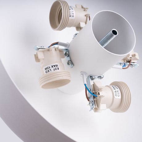 Plafon OMIQ biały + 4X Żarówka LED E27 3000K Ciepła 7,5W 620lm