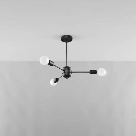 Żyrandol LANGO 3 czarny