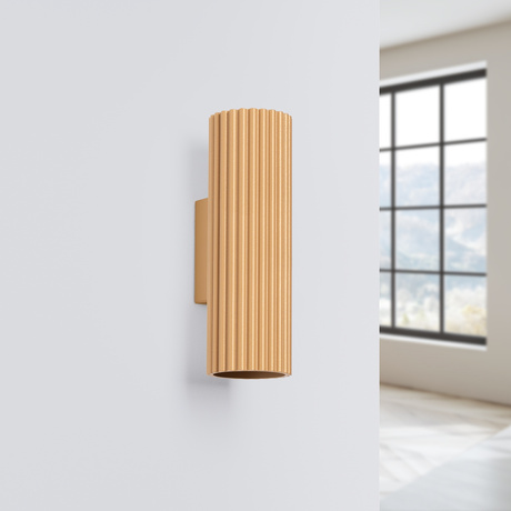 Kinkiet KARBON 20 złoty + 2x Żarówka LED GU-10 3000K Ciepła 7W 510lm