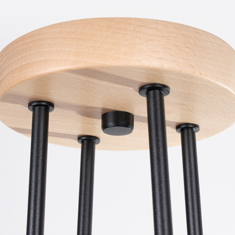 Żyrandol TIMBO 4 czarny + 4x Żarówka LED E27 3000K 7W 760lm