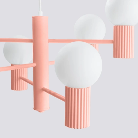 Żyrandol HALO 6 brzoskwiniowy