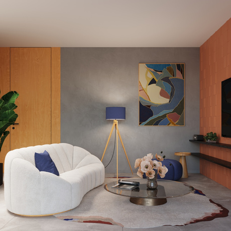 Lampa podłogowa NATT granat