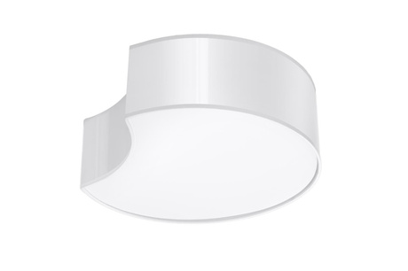 Plafon CIRCLE 1 biały + 2x Żarówka LED E27 4000K Zimna 7,5W 650lm