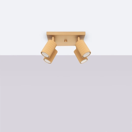 Plafon KARBON 4 złoty