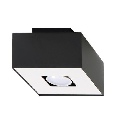 Plafon MONO 1 czarny + 1x Żarówka LED GU-10 4000K Zimna 7W 630lm
