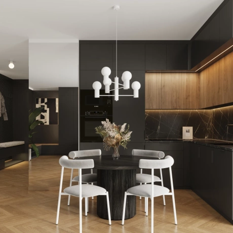 Żyrandol HALO 6 biały