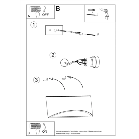 Kinkiet ceramiczny VIXEN biały