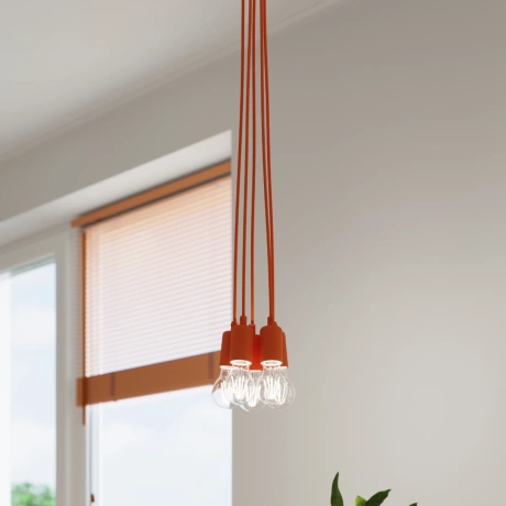Lampa wisząca DIEGO 5 pomarańczowa
