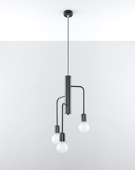 Żyrandol DUOMO 3M + 3x Żarówka LED E27 4000K Zimna 7,5W 650lm