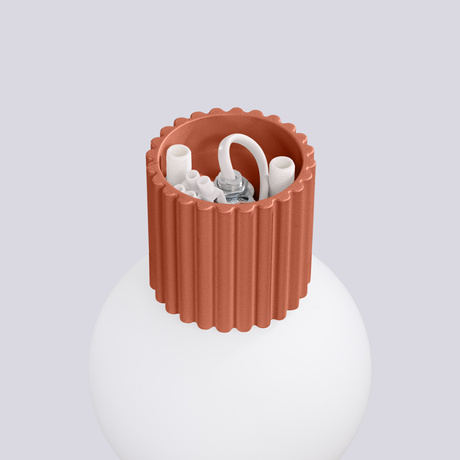 Kinkiet HALO ochra czerwona IP44V + 1X Żarówka LED G9 4000K Zimna 4,5W 460lm